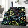 Game Controller Theme Printed Blanket - Perfect for Couch, Bed, Travel & Outdoor Use | Machine Washable, Cozy & Durable.