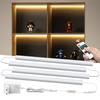Dimmable Strip LED Aluminum Night Lamp With Remote Control Switch LED Light Bar Kitchen Closet Wardrobe Cabinet Lighting EU Plug
