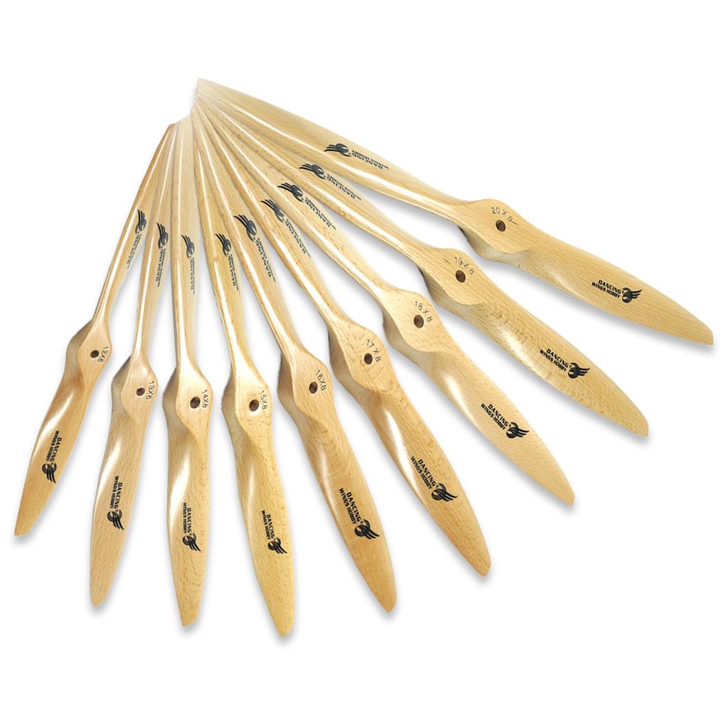 Dancing Wings Hobby 15-дюймовый высокоэффективный деревянный буковый пропеллер CCW для радиоуправляемого самолета с нитродвигателем