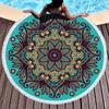 Mandala Geometric Round Beach Towel Tassels Bohemia Microfiber Bath Shower Towel For Adults Picnic Yoga Mat Blanket Cover Up