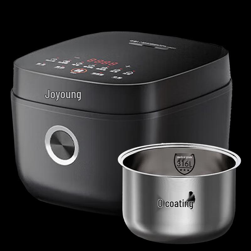 Joyoung 5L Smart Rice Cooker with 316L Stainless Steel 0-Coating Pot CN plug (adapter included)