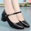 Soft Leather Comfortable Single Shoes for Women Spring and Autumn Thick Heel Comfortable Leather Shoes for Women In All Seasons