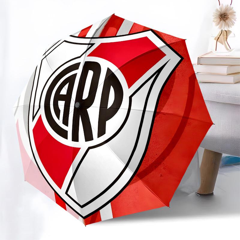 River Plate, Badge Automatic Opening and Closing, 8 rib Structure Portable Umbrella, Suitable for Men and Women in All Seasons Perfect Gift