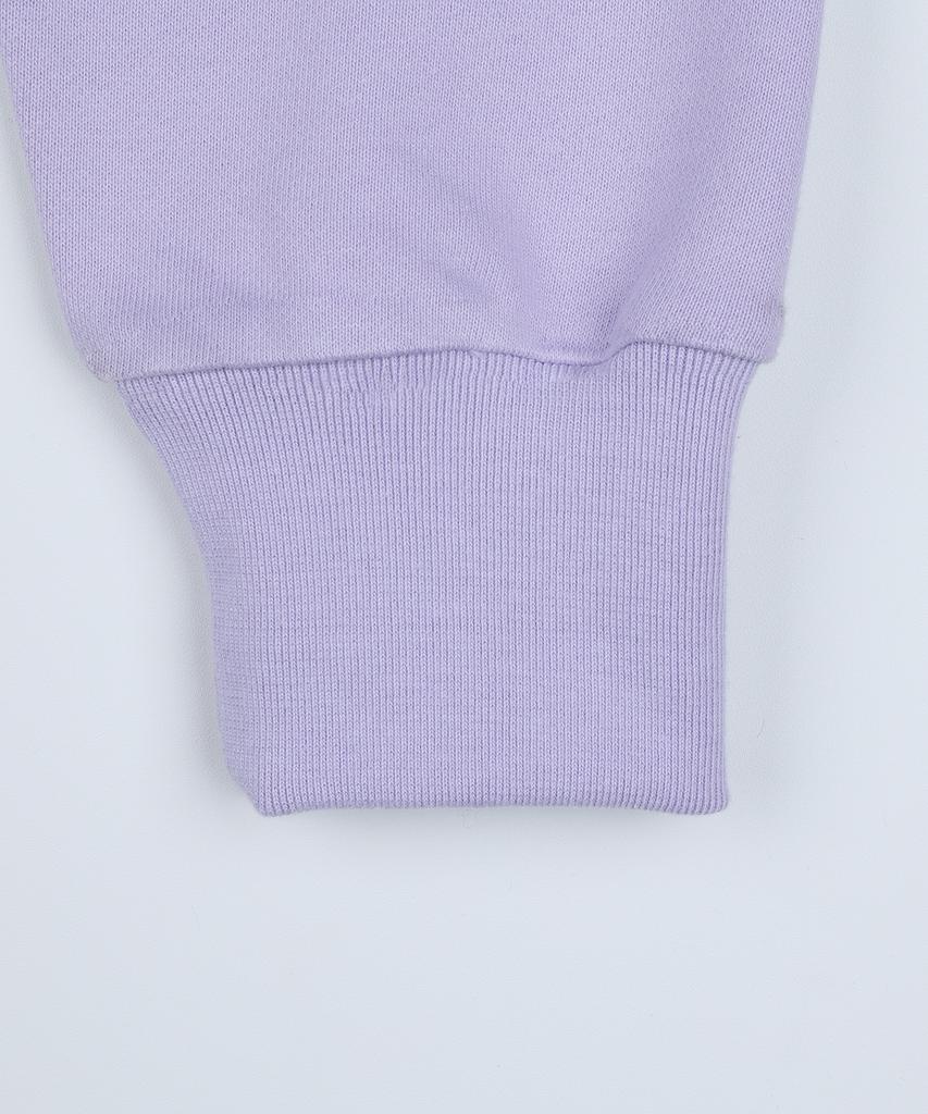 HARDCORE HAPPINESS Logo Crop Sweatshirt Light Purple