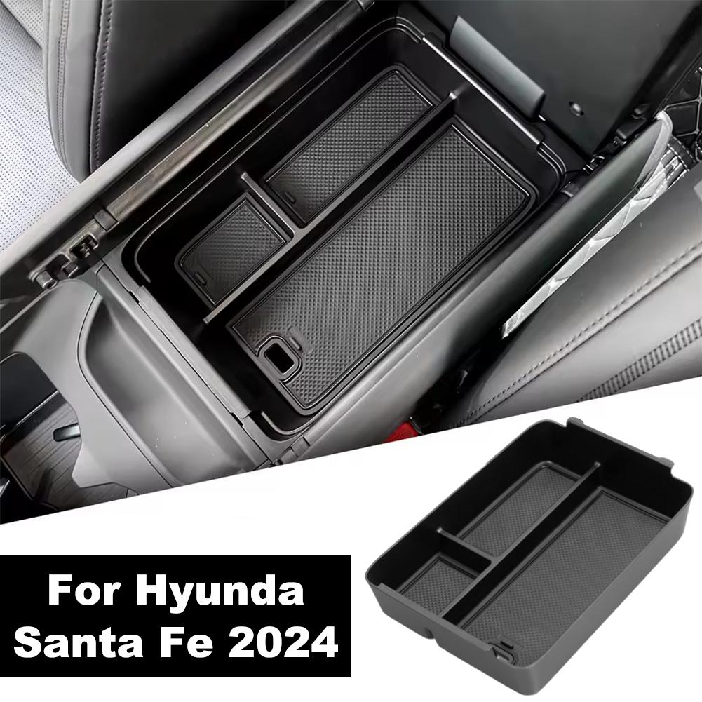 Для Hyundai Santa Fe 2025 Автомобильный подлокотник Ящик для хранения Центральный кейс Органайзер салона Автомобильный лоток Аксессуары для хранения Консоль E8V7