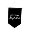 Boyhood Banner Decorative Wall Hanging Pennant Flag Triangle Display Ornament Polyester Wooden