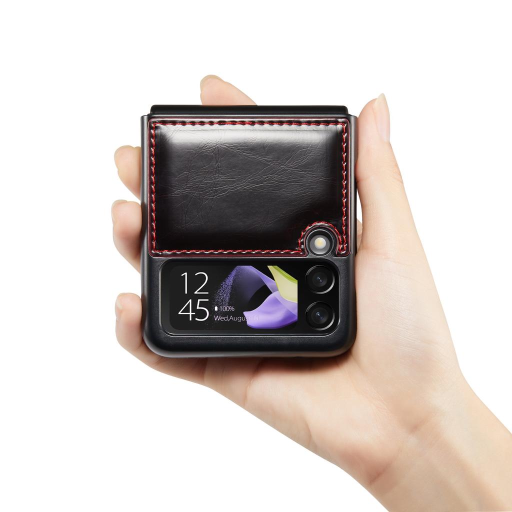 Противоударная кожаная сумка для телефона, складной чехол для Samsung Galaxy Z Flip 4 Flip4 5g Flip3 Flip 3, защитный чехол для Samsung Flip4