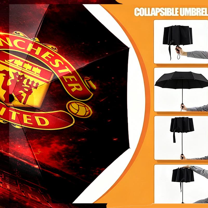 Football United F.C Print Umbrella Automatic Opening/ Closing - Portable Foldable Design - Daily use for Travel/Outdoor - Gift for Birthday
