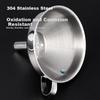 BJ 304 Stainless Steel Wine Pourer Funnel with Filter Mesh, Wine Dipper, Oil Spoon, And Liquor Dispenser Set