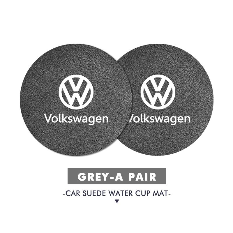 Для Volkswagen VW 2 шт. Автомобильный Подстаканник Подставка Подстаканник Замша Противоскользящая Противоцарапающая Вставка Scirocco Passat Polo B5 B6 B7 CC Tiguan Sharan DG9