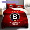 Sparta Prague football logo Pattern Bedding Home Decoration Birthday Gift (1 * duvet cover + 2 * pillowcase, without core)
