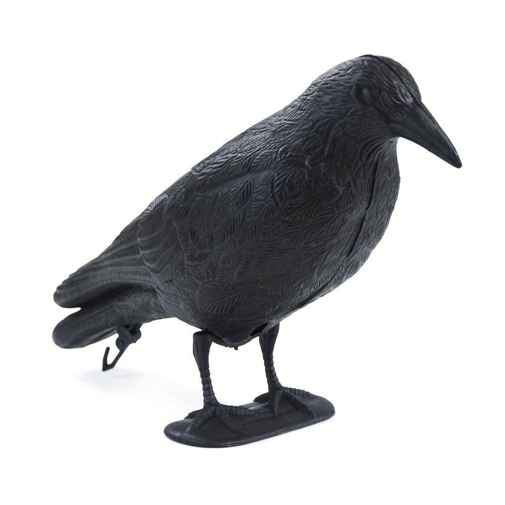 Black Life Size Crow Repellent Lifelike Hunting Decoy Outdoor Weed Pest Decoy Courtyard Garden