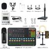 Audio Mixer Streaming Equipment Set with Audio USB Condenser LED Ring Voice and PC and Smartphone Compatible Interface, Microphone, Light, Changer,