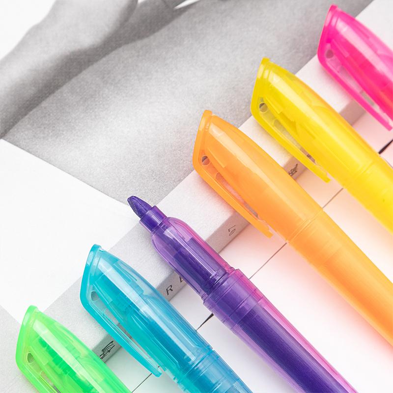 Multicolor Highlighter Painting Graffiti Tool DIY Color Marker Pens Children's Diary Pen School Art Supplies Japanese Stationery