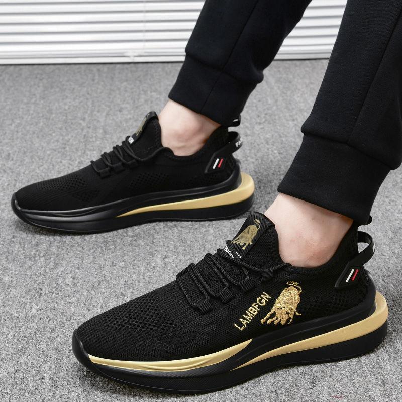 Осенние новые мужские спортивные туфли, дышащие повседневные кроссовки с сетчатой поверхностью, удобные универсальные кроссовки