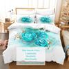 Flower Double Duvet Cover Bedding Set Quilt Case Linens King Queen Full Size 3D Print Pillowcase Single Twin Bed 220x240 200x200