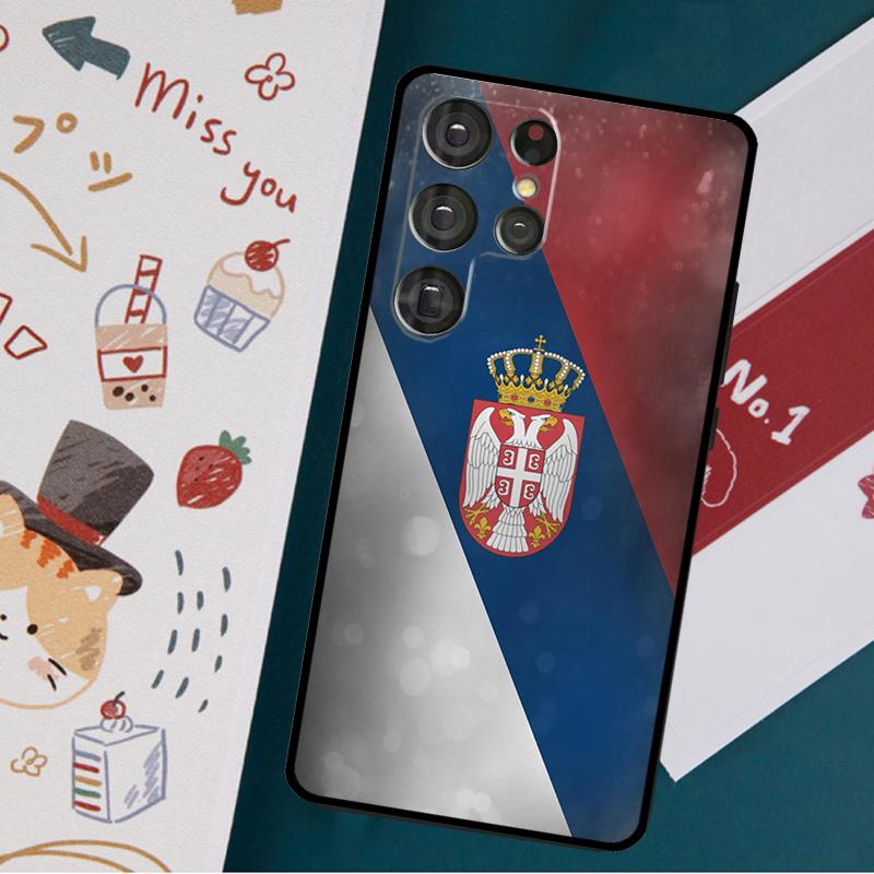 Крутой чехол с флагом Сербии для Samsung Galaxy S23 S20 FE S21 FE S22 Ultra Note 20 S8 S9 S10 Note 10 Plus задняя крышка