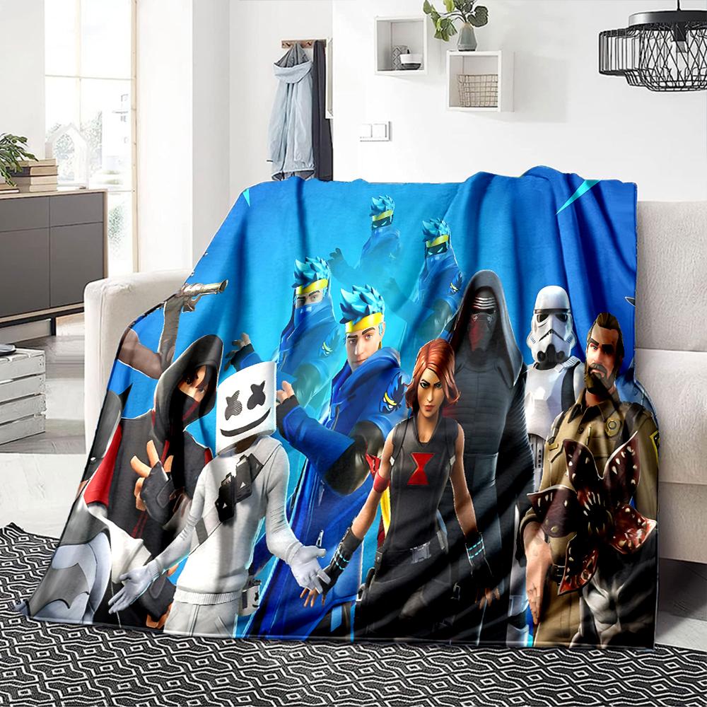Fortnite Character Showcase Blanket Soft Throw Blanket For Home Bedroom Bed Sofa Travel Office Solid Christmas Blanket