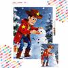 Diamond Art Painting Kit Woody Snowman 5D Diamond Painting Dot Art Home Wall Decor