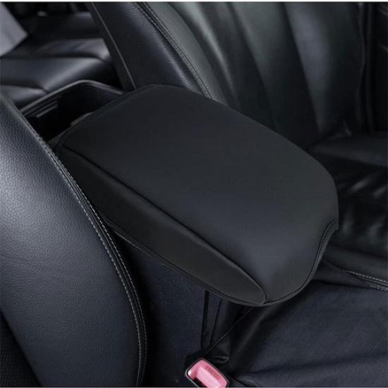 Black Leather Car Center Armrest Box Protect Case For Toyota Tacoma 16 17 18 19