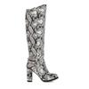 Q/Women's High Heel Boots Sexy Snake Skin Pattern Thick Heel Women's Boots Autumn and Winter New Large Size Boots