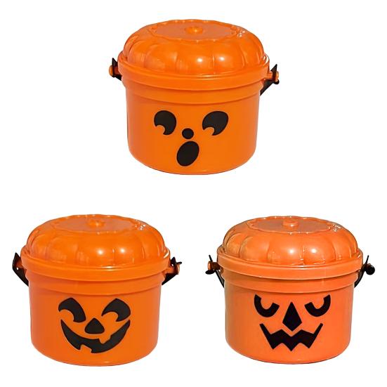 3/7 шт. Мини-ведерко-тыква Яркий ностальгический дизайн Странная атмосфера Жуткое украшение в виде мини-ведерка-тыквы
