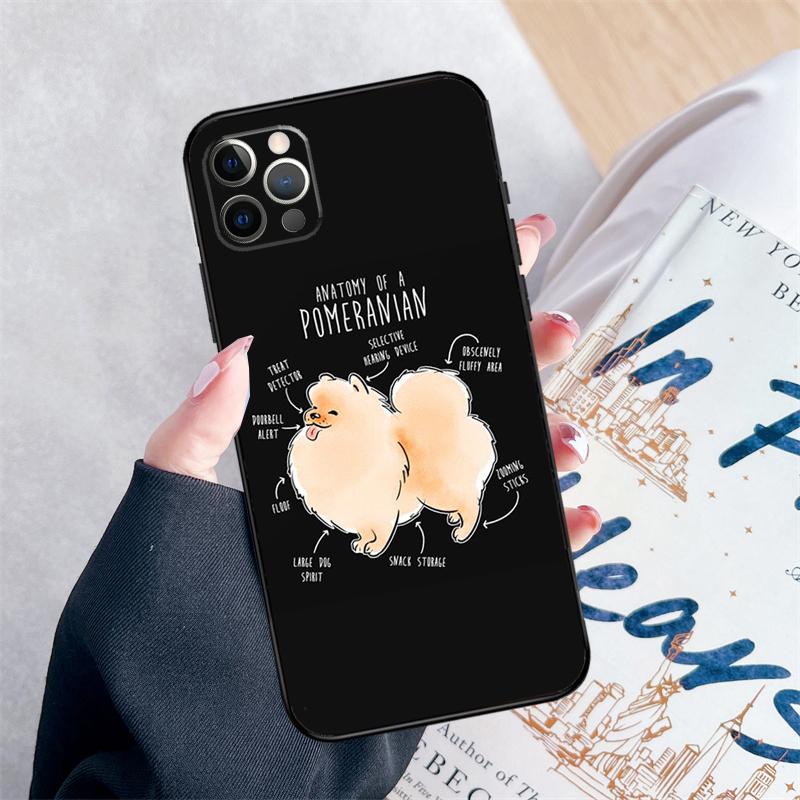 Pomeranian Dog Phone Case For iPhone 16 Pro Max 11 12 13 Mini 14 15 Pro Max 15 16 Plus XR 16e Cover Coque