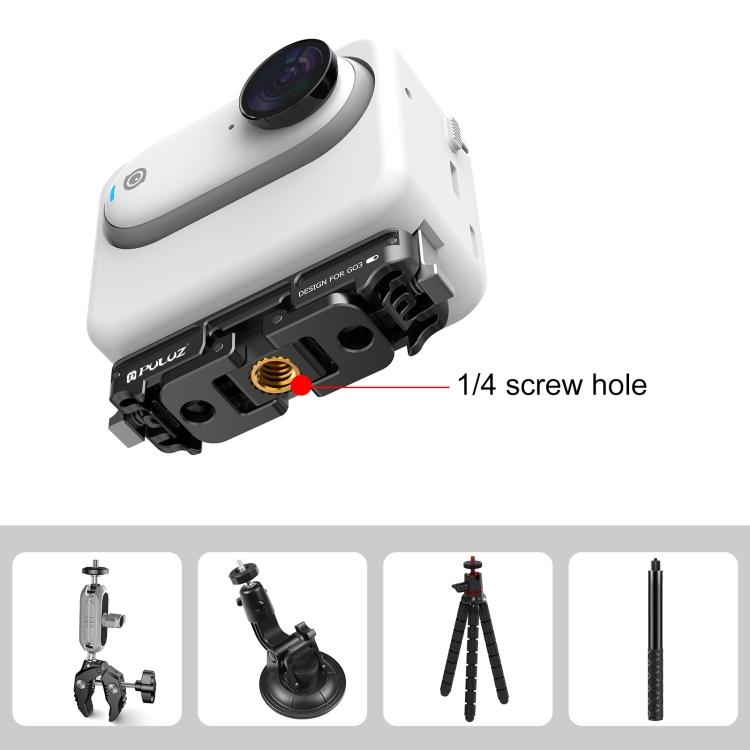 Для Insta360 GO3 / GO 3S PULUZ Magnetic ABS Quick Release Base Mount (черный)