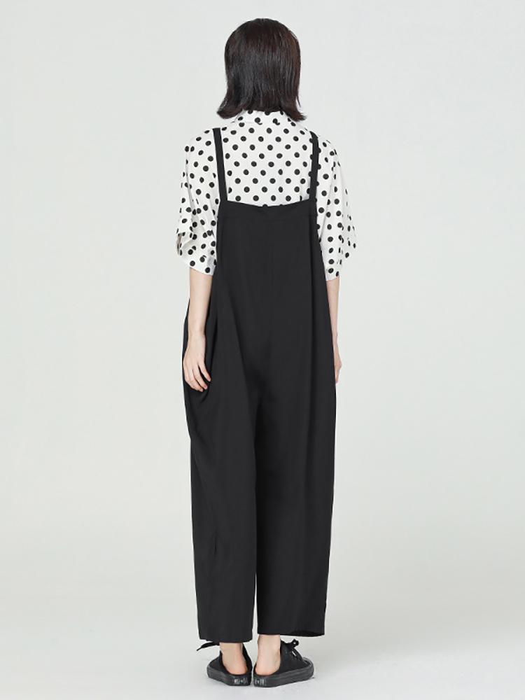 Xitao Loose Fashion Women Jumpsuits Casual Solid Color WMD6268