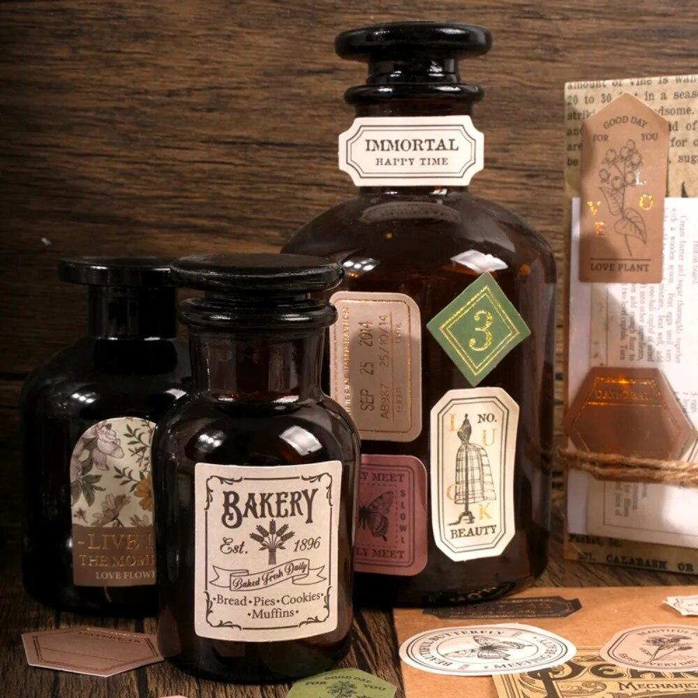 Ретро этикетки наклейки записываемые уплотнительные наклейки украшения справочник наклейки эстетические канцелярские принадлежности 40 шт./кор.