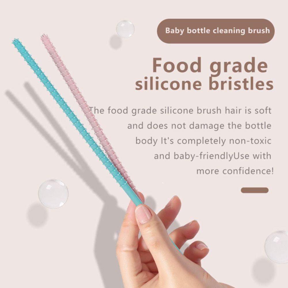 Extended Silicone Straw Brush 3mm Drinking Straw Cleaner Brush Straw Cleaning Brush Baby bottle