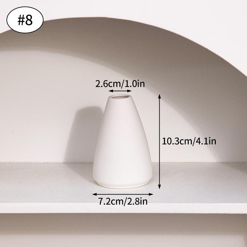 Ins White Ceramic Vase Room Decor Modern Ceramic Flowers Bottle Decorative Aesthetic Flowers Vase Wedding Home Decoration