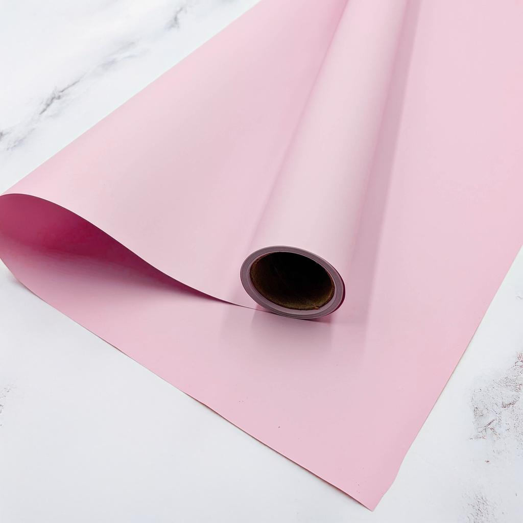 Folia Florystyczna - "Elegant" Chłodny Róż - Rolka 58Cm X 10M