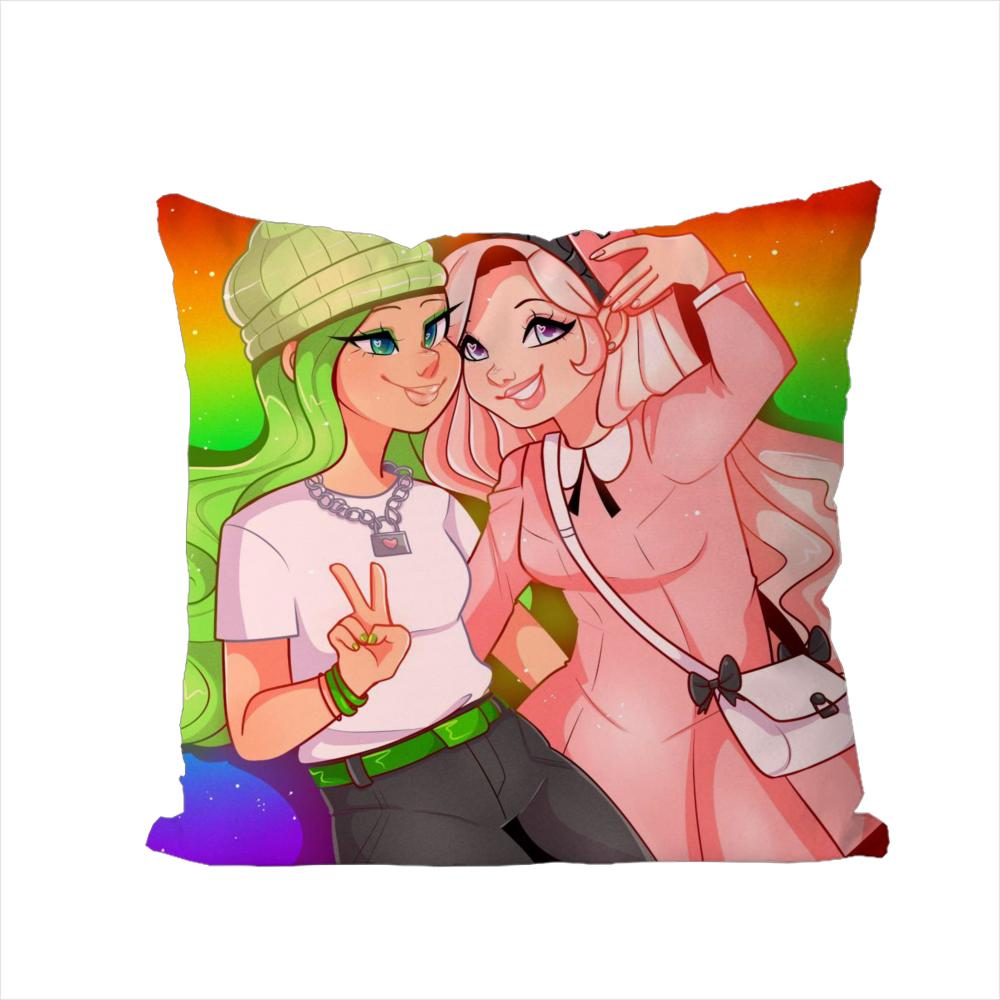 Rainbow High Pillow Case For Car Sofa Decorative Home Doublesided Print Plush Square Throw Pillow Cushion Cover