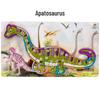Children's 3D Wooden Dinosaur Puzzle: Number & Letter Educational Toy for Ages 3-6