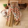 Floral Ethnic Style Casual Summer Women S Skirt Pants
