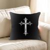 Chic Style Luxury Bilng Bling Gothic Cross Personalized Picture Text Home Decorative Pillows Household Gifts 45x45cm