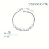 A Beautifully Crafted Classic 925 Sterling Silver Bracelet Adorned with 1.5-Carat Moissanite, Plated in, Perfect for Everyday Wear And Special Events