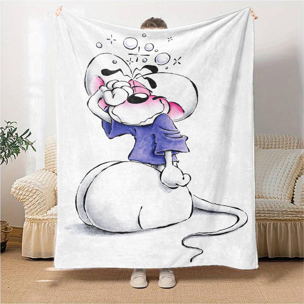 Mouse Bubble Trouble Blanket Soft Throw Blanket For Home Bedroom Bed Sofa Travel Office Solid Christmas Blanket
