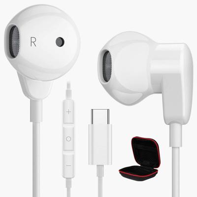 Наушники USB C для Galaxy A54 A53 A35 Samsung S24 FE S23 S22 Наушники USB Type C с микрофоном Проводные наушники Android iPhone 15 16 Pro Max Noise
