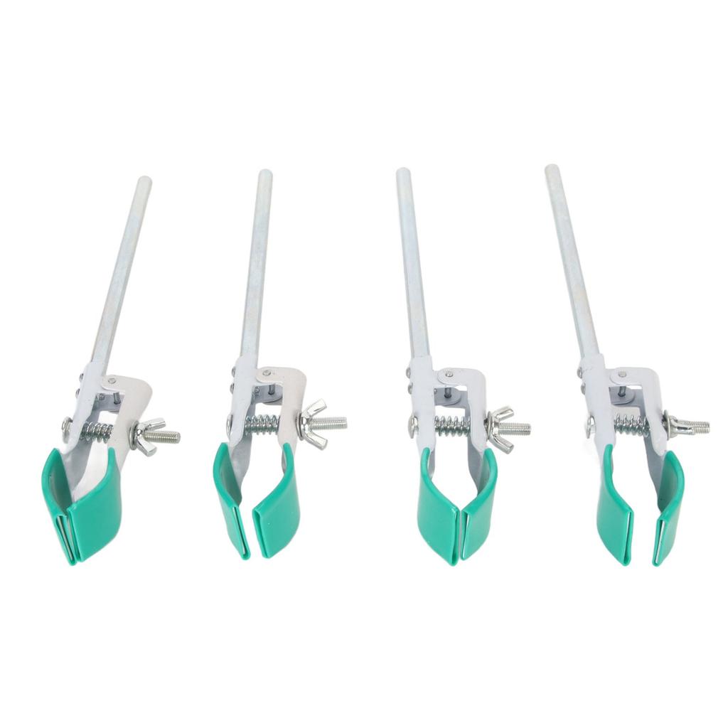4Pcs Laboratory Clamp Retort Prong Jaw 2 Finger Width Adjustable Rubber Jaws Labs Clamp