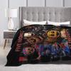 FNAF 2 Puppet Blankets Velvet Printed  Portable Lightweight Thin Throw Blankets for Bed Outdoor Quilt