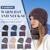 Women's Woolen Cap Thickening Warm Ear Cold Knitting Cap Two Sets