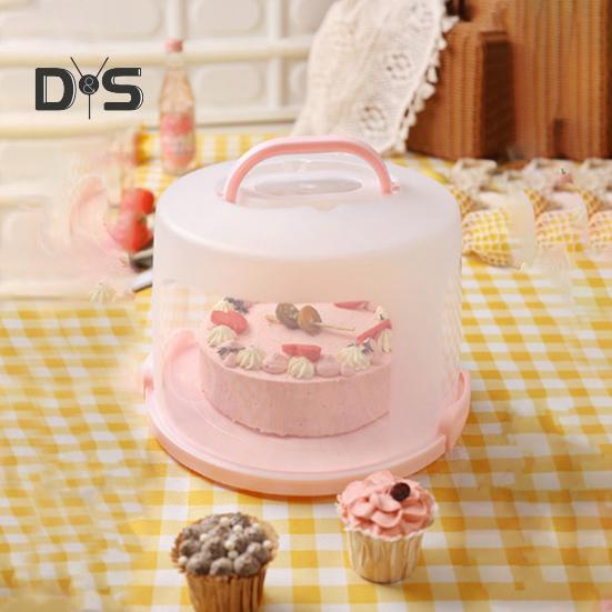 Cake Carrier with Lid And Handle Portable Cupcake Stand for 10-inch Cake Cupcake Holder Pie Muffin Pizza Transport Container Cake Box