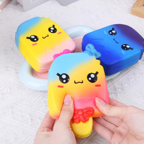 Мультяшное мороженое на палочке, сжимающая игрушка, медленно поднимающаяся, ПУ, фиджет для снятия стресса, милый гаджет-антистресс на тему десертов для детей и взрослых