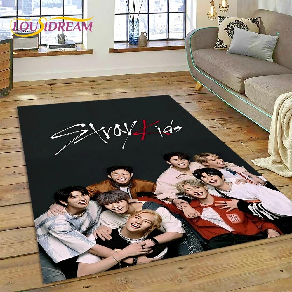 HD Корея Kpop Stray Kids 3D Ковер с изображением певца для Спальни Гостиной Дома, Декор для Дивана, Большой Игровой Коврик для Пола для Детей