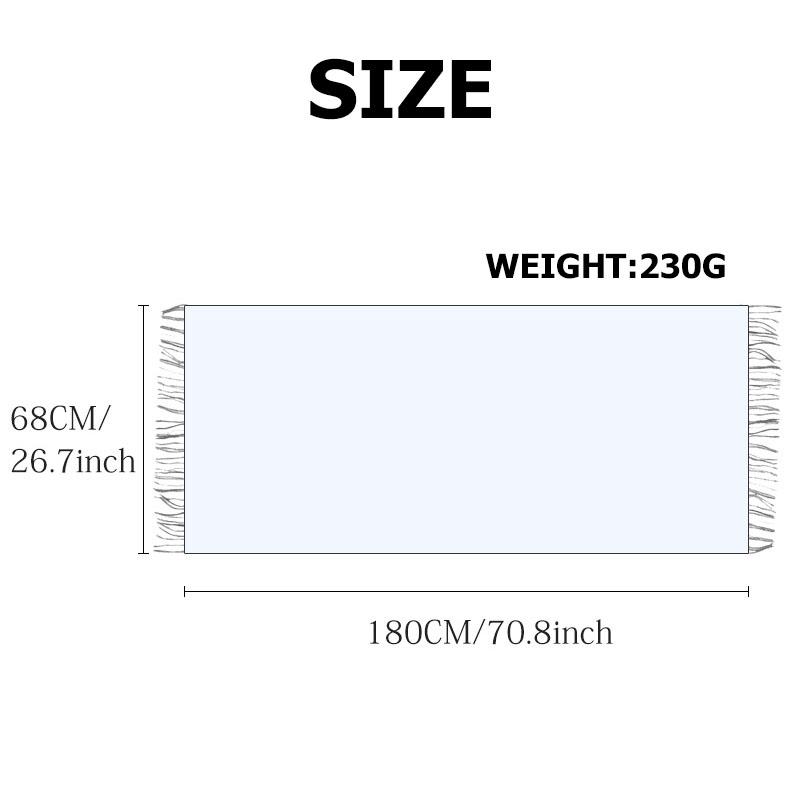 Mix Color Scarf Fringe Warm Autumn and Winter Scarf Stylish Shawl Faux Wool Scarf Couple Type Scarf