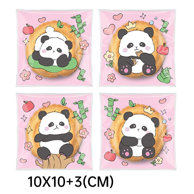 100Pcs Cute Bear Cartoon Self-Adhesive Bags For Snacks, Cookies & Cranberry Treats - Perfect For Parties & Gifts