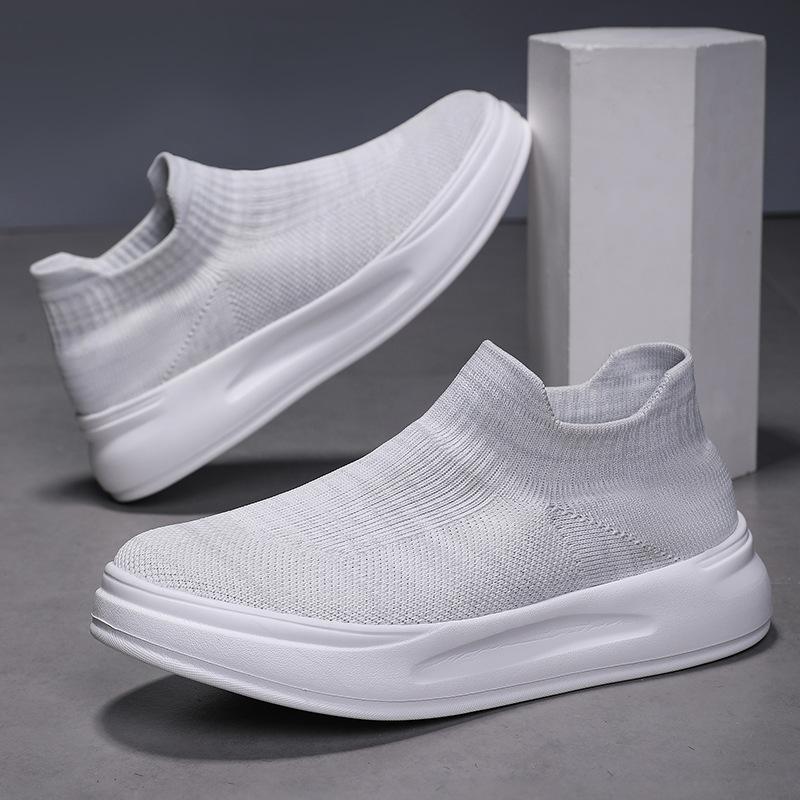 Весна и лето новая дышащая сетчатая обувь на толстой подошве fly-woven носки для ног повседневная обувь