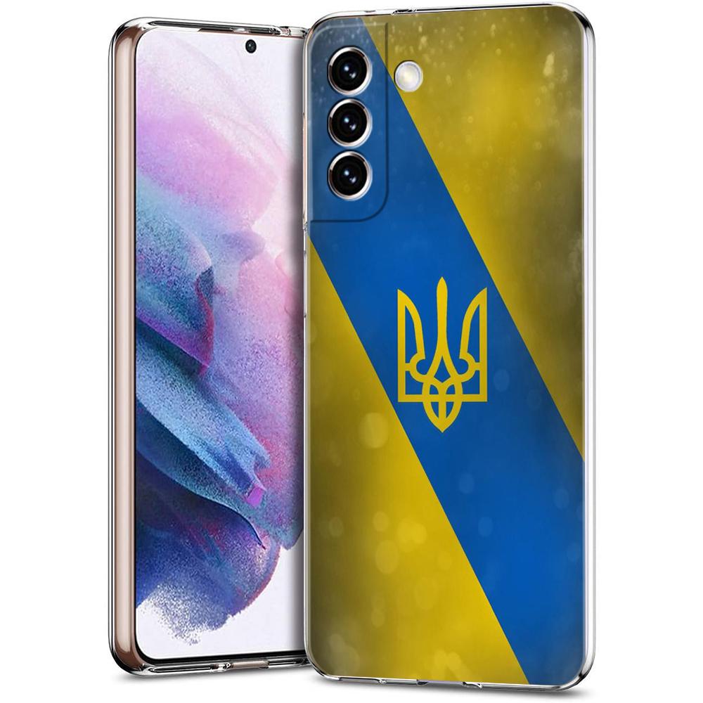 U-Ukraine Flag Phone Case for Samsung Galaxy S23 S20 FE S22 S21 Ultra M21 M22 M32 S10 S10E S9 S8 Plus 5G Transparent Shell Capas